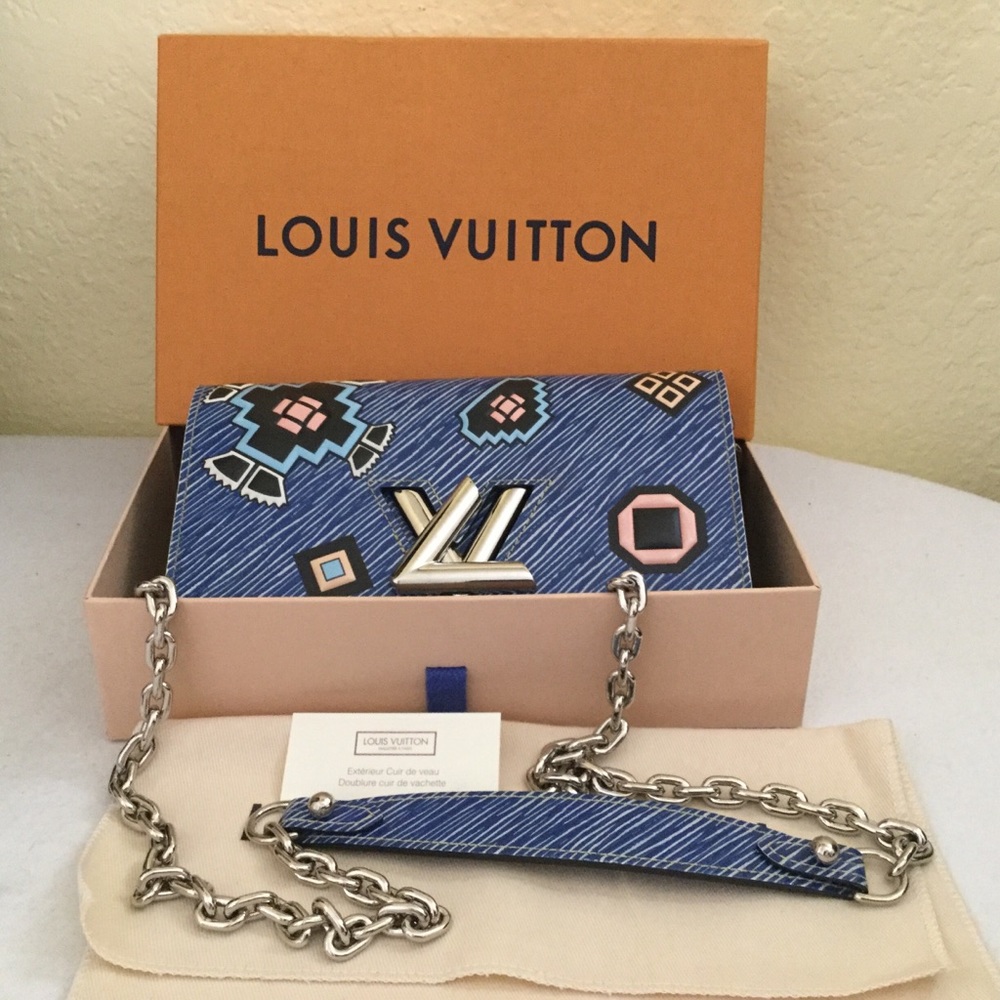 Louis Vuitton Epi Denim Leather Mini Chain Bag